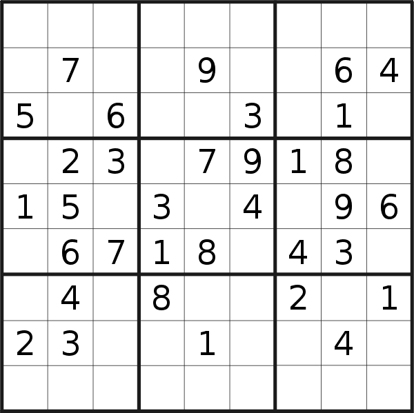 Sudoku puzzle for <br />Sunday, 12th of April 2020