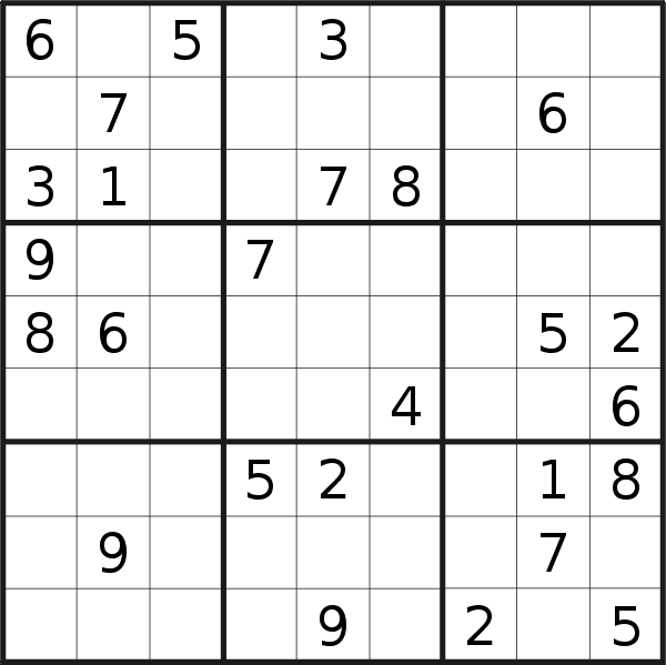 Sudoku puzzle for <br />Monday, 13th of April 2020