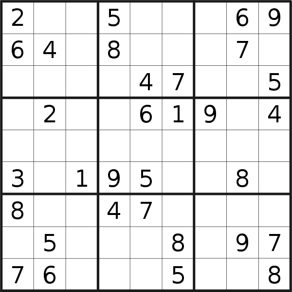 Sudoku puzzle for <br />Wednesday, 15th of April 2020
