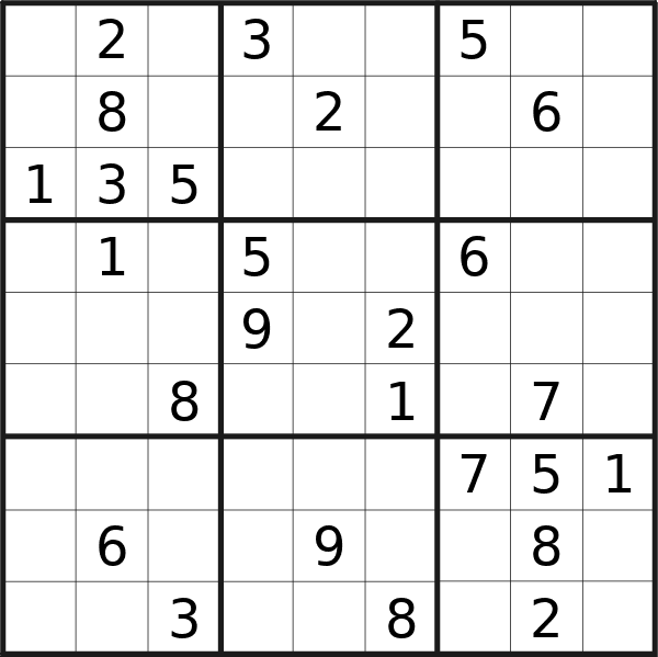 Sudoku puzzle for <br />Wednesday, 13th of March 2024