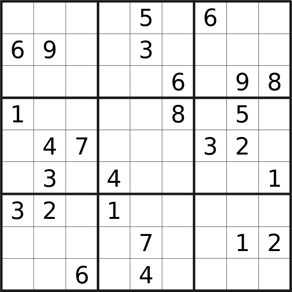 Sudoku puzzle for <br />Tuesday, 19th of March 2024