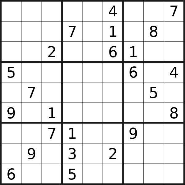 Sudoku puzzle for <br />Saturday, 30th of March 2024