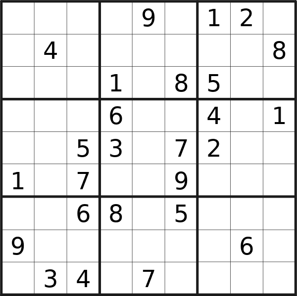Sudoku puzzle for <br />Tuesday, 2nd of April 2024