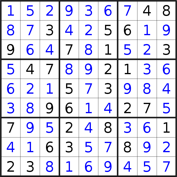 Sudoku solution for puzzle published on Sunday, 21st of September 2014