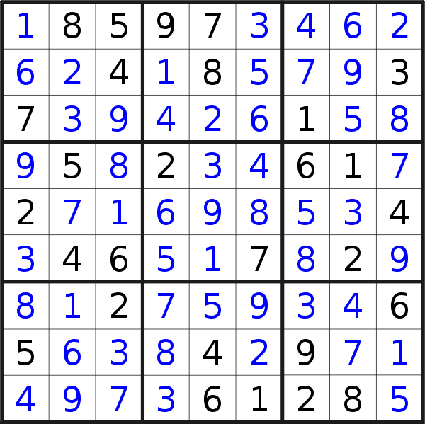 Sudoku solution for puzzle published on Wednesday, 12th of November 2014