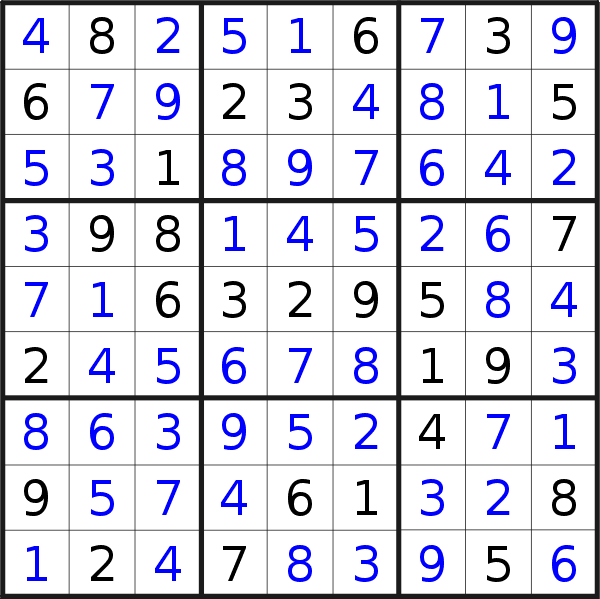 Sudoku solution for puzzle published on Wednesday, 17th of December 2014