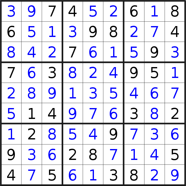 Soluzione del sudoku pubblicato venerdì 20 marzo 2015