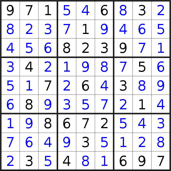 Sudoku solution for puzzle published on Wednesday, 8th of April 2015