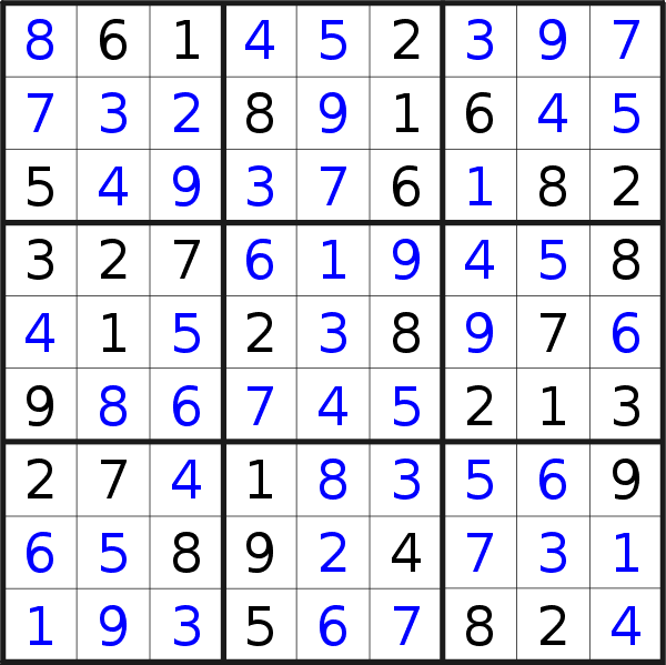 Sudoku solution for puzzle published on Sunday, 2nd of August 2015