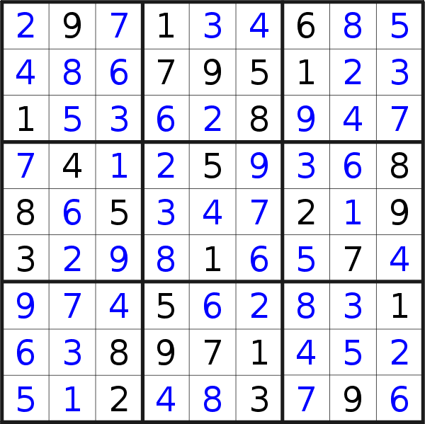 Sudoku solution for puzzle published on Wednesday, 5th of August 2015
