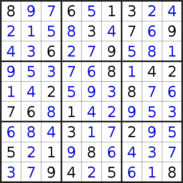 Sudoku solution for puzzle published on Tuesday, 7th of February 2017