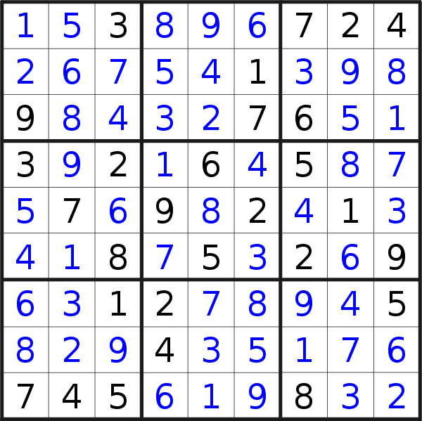 Sudoku solution for puzzle published on Wednesday, 26th of April 2017