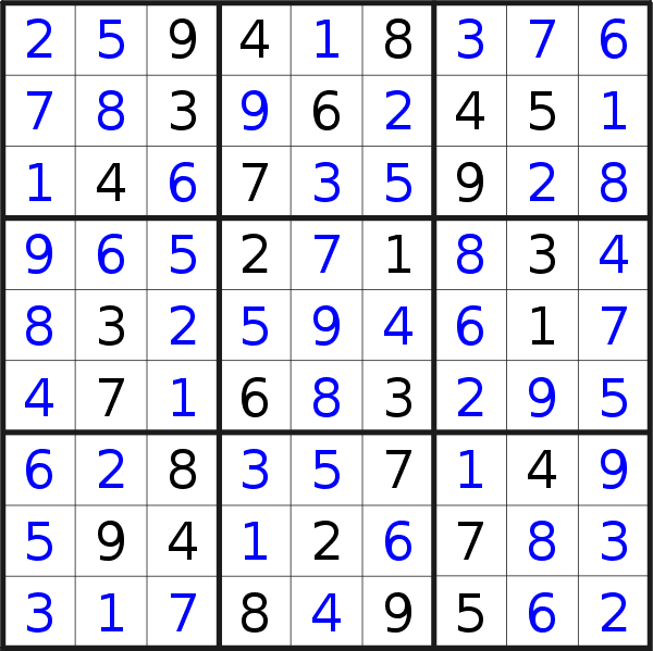 Sudoku solution for puzzle published on Wednesday, 2nd of August 2017