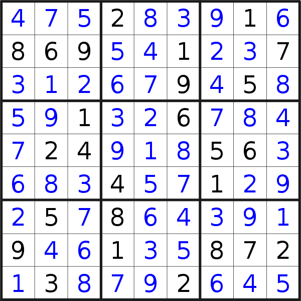 Sudoku solution for puzzle published on Tuesday, 5th of September 2017