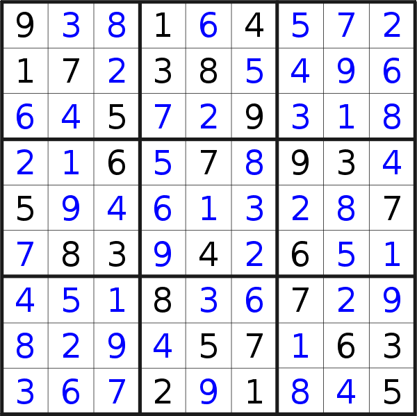 Sudoku solution for puzzle published on Wednesday, 6th of September 2017