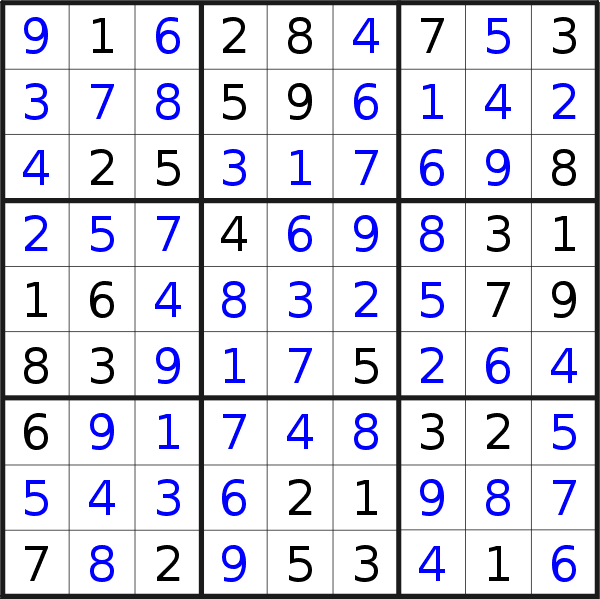 Sudoku solution for puzzle published on Tuesday, 3rd of October 2017