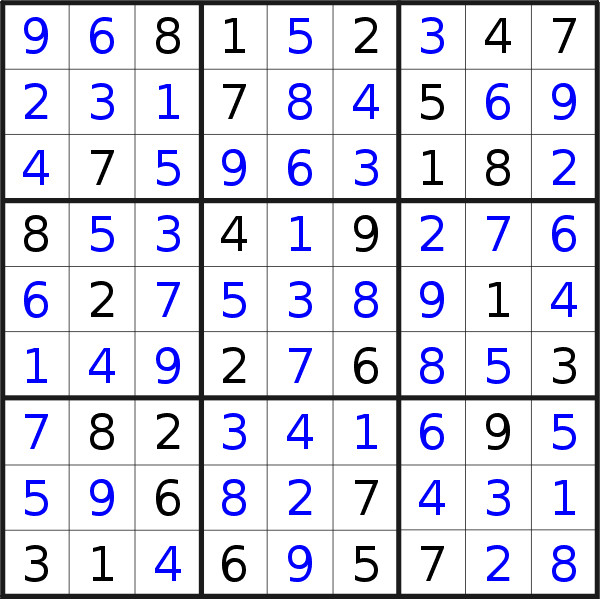 Sudoku solution for puzzle published on Thursday, 2nd of November 2017