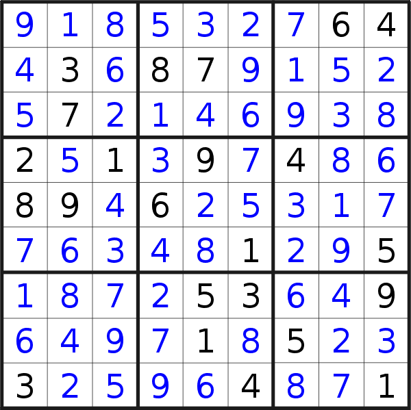Sudoku solution for puzzle published on Friday, 24th of November 2017