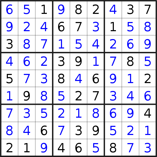Sudoku solution for puzzle published on Tuesday, 5th of December 2017