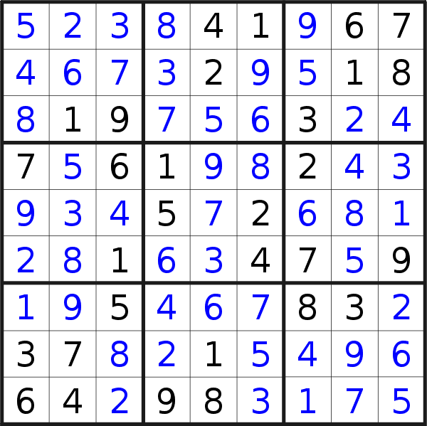 Sudoku solution for puzzle published on Sunday, 4th of February 2018