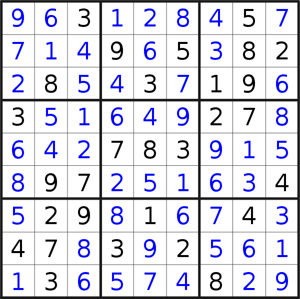 Sudoku solution for puzzle published on Friday, 2nd of March 2018
