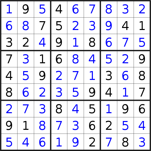 Sudoku solution for puzzle published on Sunday, 4th of March 2018