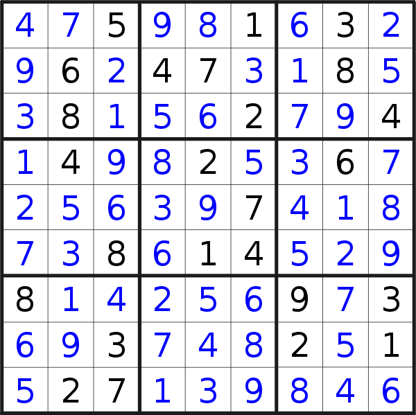 Sudoku solution for puzzle published on Tuesday, 17th of April 2018