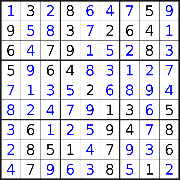 Sudoku solution for puzzle published on Sunday, 6th of May 2018
