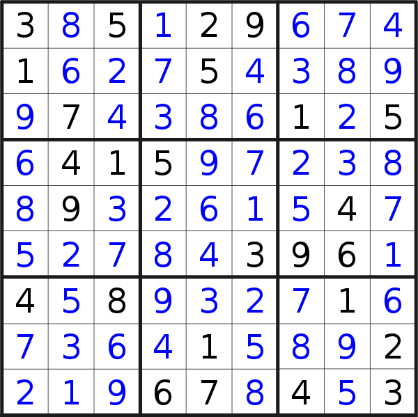 Sudoku solution for puzzle published on Tuesday, 17th of July 2018