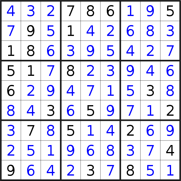 Sudoku solution for puzzle published on Tuesday, 4th of September 2018