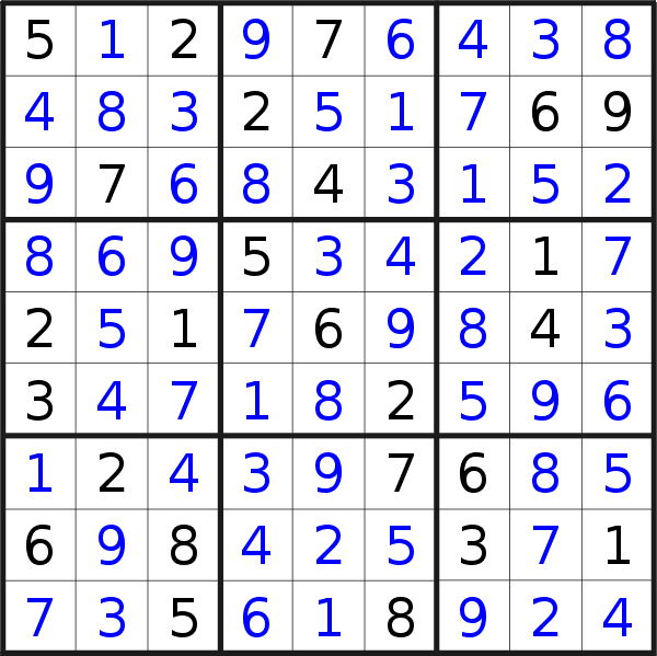 Sudoku solution for puzzle published on Tuesday, 11th of September 2018