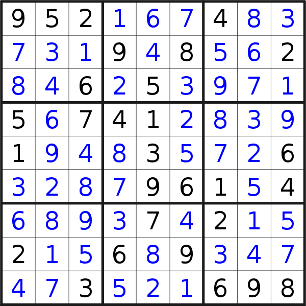Sudoku solution for puzzle published on Tuesday, 18th of September 2018