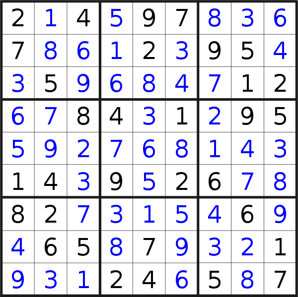 Sudoku solution for puzzle published on Friday, 5th of October 2018