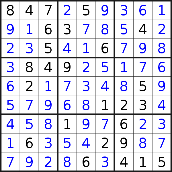Sudoku solution for puzzle published on Tuesday, 13th of November 2018