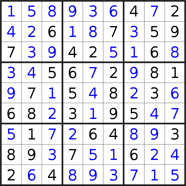 Sudoku solution for puzzle published on Tuesday, 4th of December 2018