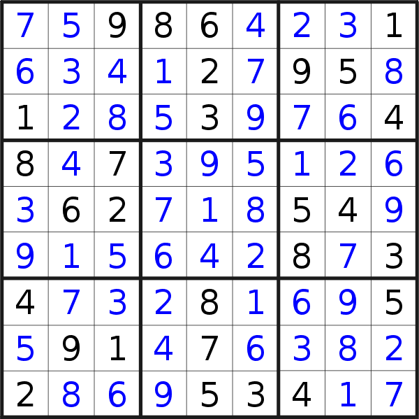 Sudoku solution for puzzle published on Thursday, 30th of April 2020