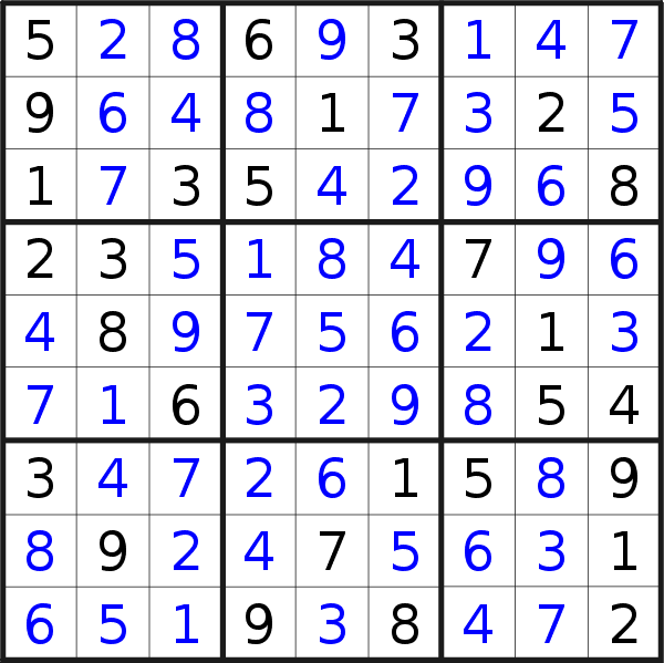 Sudoku solution for puzzle published on Tuesday, 5th of May 2020