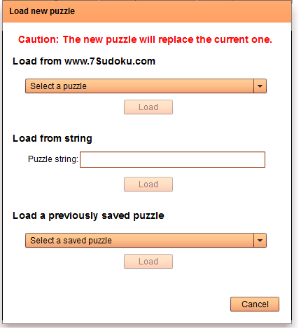Load new puzzle panel