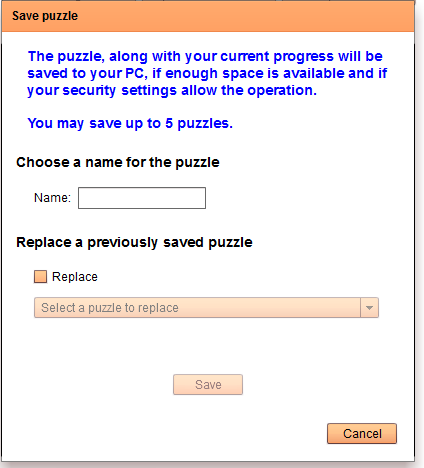 Sudoku Player: How to save your puzzle progress