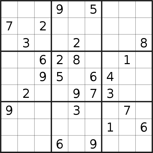Sudoku puzzle for <br />Friday, 10th of January 2020
