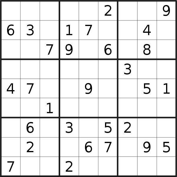 Sudoku puzzle for <br />Wednesday, 13th of January 2021