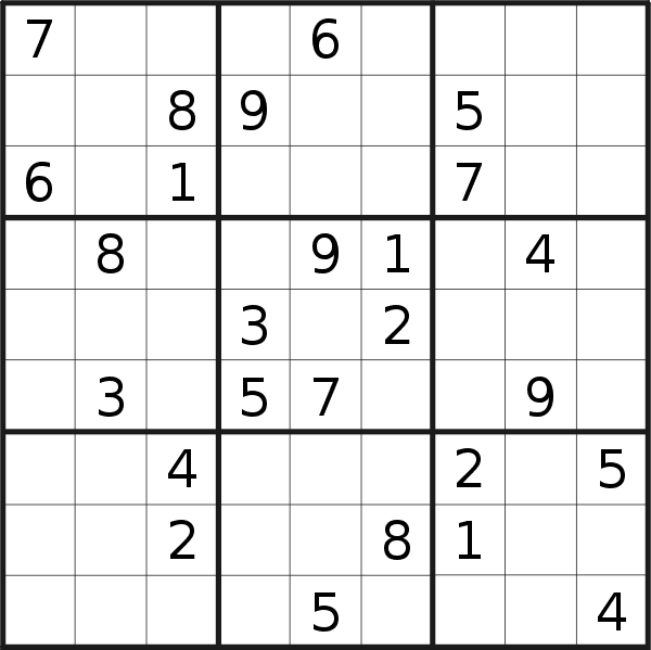Sudoku puzzle for <br />Thursday, 14th of January 2021