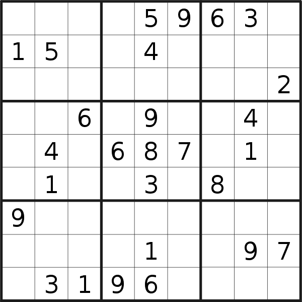 Sudoku puzzle for <br />Friday, 22nd of January 2021