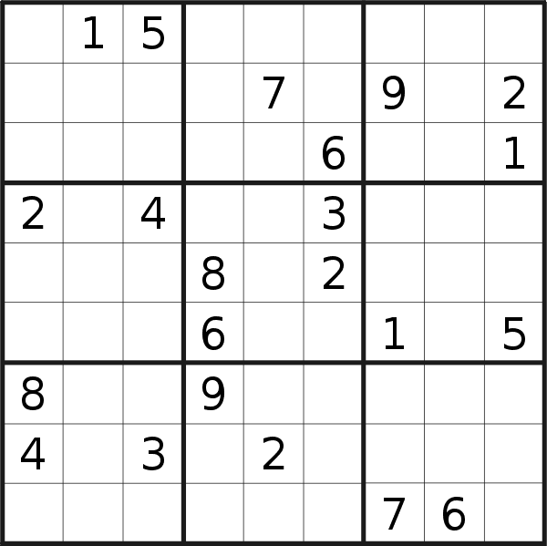 Sudoku puzzle for <br />Saturday, 23rd of January 2021
