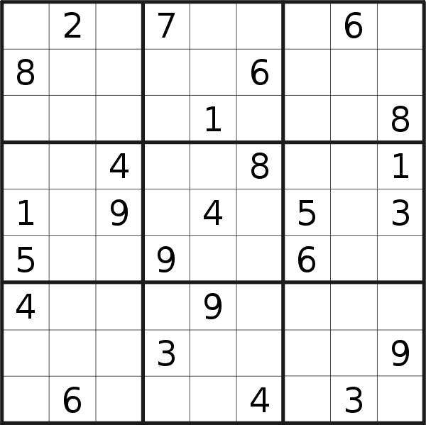 Sudoku puzzle for <br />Monday, 25th of January 2021