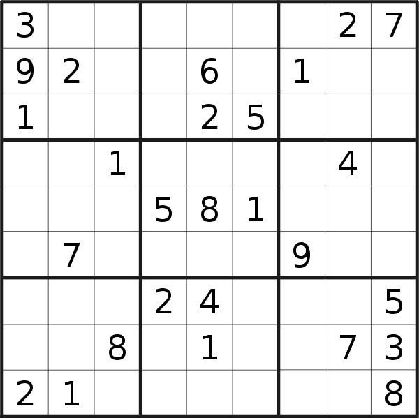 Sudoku puzzle for <br />Thursday, 18th of February 2021
