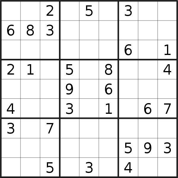 Sudoku puzzle for <br />Thursday, 4th of March 2021