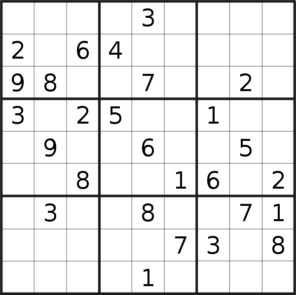 Sudoku puzzle for <br />Thursday, 8th of April 2021