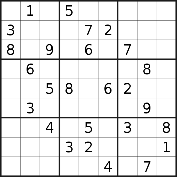 Sudoku puzzle for <br />Monday, 6th of September 2021