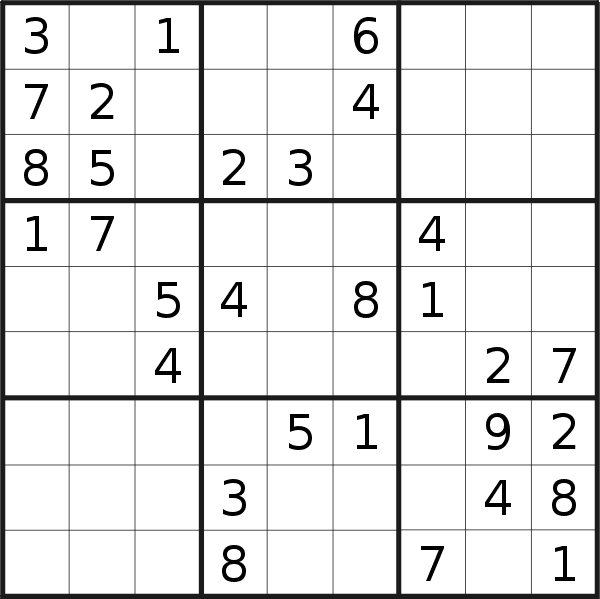 Sudoku puzzle for <br />Wednesday, 15th of September 2021